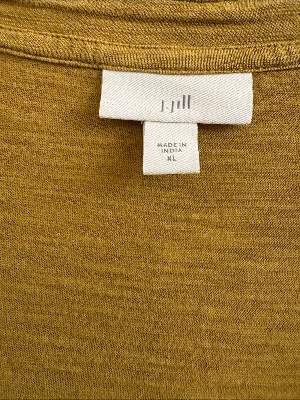 J. Jill Mustard V-Neck Three-Button Tunic - Picture 3 of 3